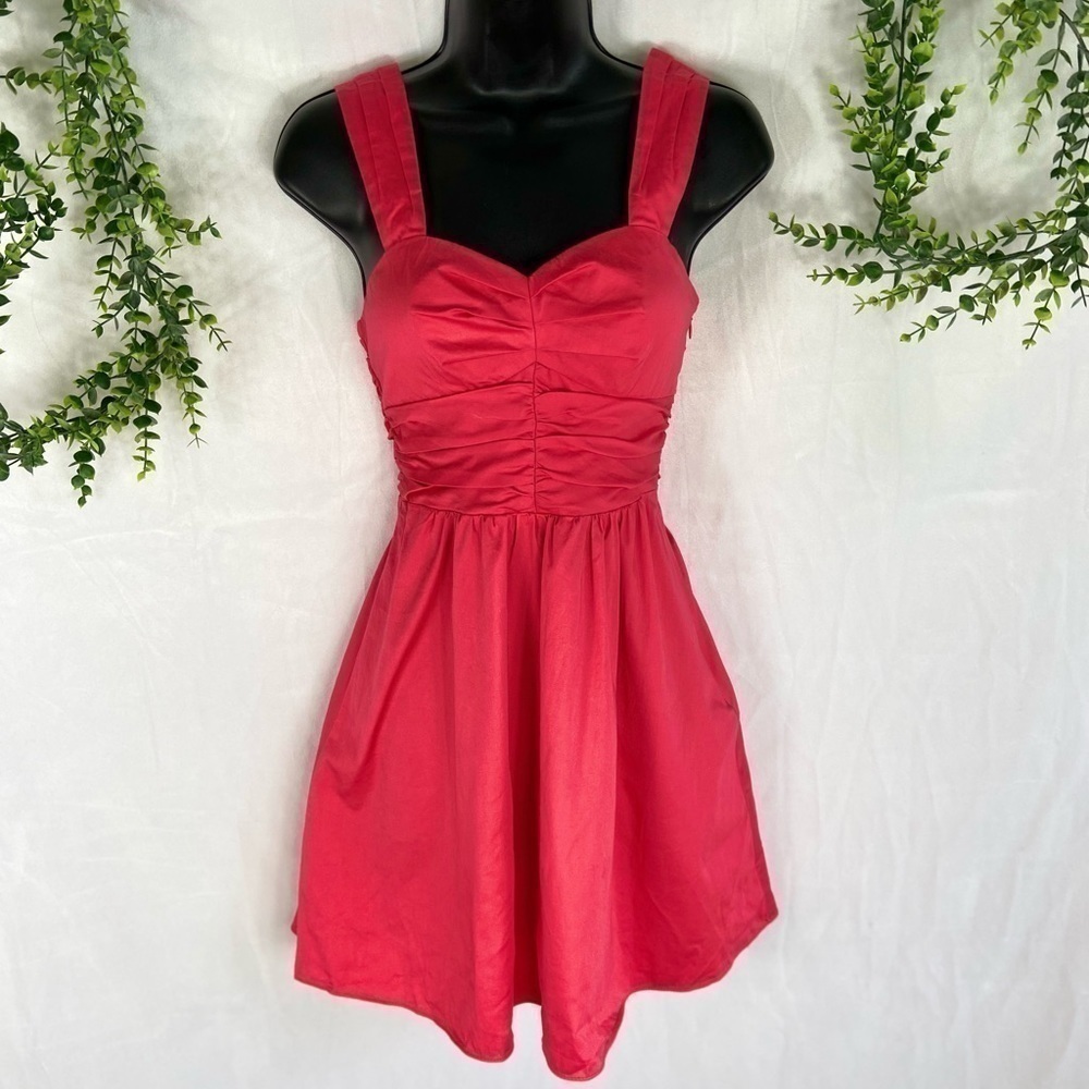 Express Pink Mini Fit and Flare Dress 0